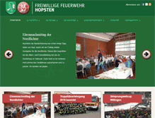 Tablet Screenshot of feuerwehr-hopsten.de